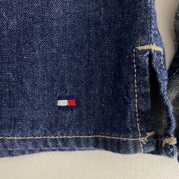 Vintage Tommy Hilfiger Denim Tunic Top Y2K Blue Bell Sleeves Size Medium Rare - Picture 6 of 10